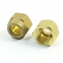 Air Conditioner Female Thread Brass Pipe Connector Adapter 18x12x14mm 2Pcs