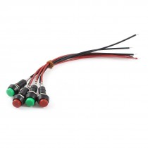 4 Pcs Panel Mount Wired Momentary SPST Car Push Button Press Switch 250V 3A