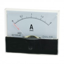 DC 0-2A Rectangle Shape Analog Panel Ammeter Gauge Amperemeter Class 1.5