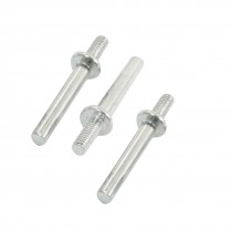 3Pcs RC Airplane Spare Parts Silver Tone Steel Wheel Axle M4 L37 x D4mm