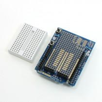 Blue Rectangle Prototype Shield Expansion Board w Mini Breadboard for Arduino