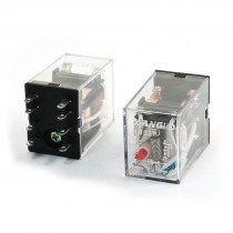 2pcs HH52P AC 220/240V Red LED Motor Control 8Pin 2NO 2NC Power Relay