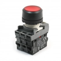 690V 10A DPST 1NO+1NC Momentary Red Light Lamp Pushbutton Push Button Switch
