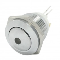 24V Green LED Lamp SPST Latching Car Stainless Steel Push Button Switch 16mm