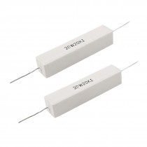 2x Wire Wound Ceramic Cement Resistor 20K Ohm 20W Watt