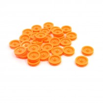 30 Pcs 2mm Hole Orange Plastic Belt Pulley for DIY RC Toy Car Airplane