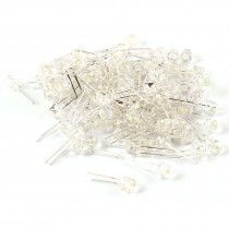 100 Pcs 5mm Diameter Straw Hat White LED Light Emitting Diode