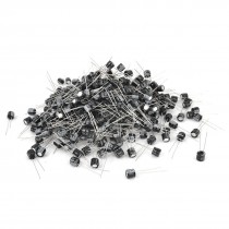 1000 Pcs 6mm x 5mm 220UF 10V Polarized Radial Electrolytic Capacitor