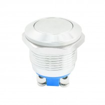 Panel Mounting SPST 2 Screw Terminal Flat Head Push Button Switch 24V 3A