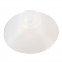 Clear White Silicone Vacuum Oil Proof Fittings Suction Cup 1.57" Round Dia