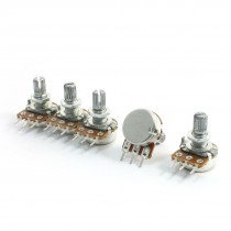 5Pcs B1M 8mm Metal Shaft 3 Terminals Rotary Single Linear Potentiometers