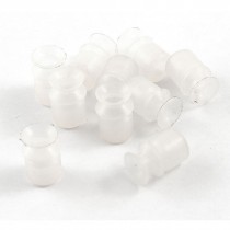 10 Pcs 10mm Outside Dia Soft Silicone Bellows Vacuum Cup Sucker Clear White