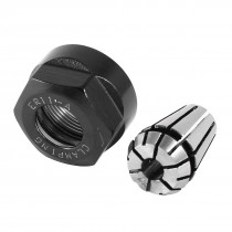 4mm ER11 Precision Spring Collet Chuck Silver Tone w Screw Nut