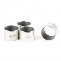 4 Pcs Silver Tone Self Lubricating Metal Plain Bearing Sleeve 17mm x 15mm x 12mm