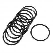 10Pcs Replacement Kits 54mm OD 3.5mm Thickness Black Rubber O Rings Oil Seal