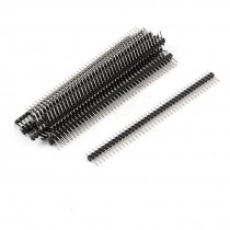 20 Pcs 1x40 Pins 2 54 mm Single Row Straight Pin Header Strip