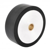 PU 55mm Outer Diameter 8mm Internal Dia Press Pinch Roller Black