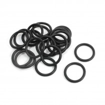 18mm Inner Dia 2.65mm Thickness Rubber Oil Sealed Rings Washers 20 Pcs