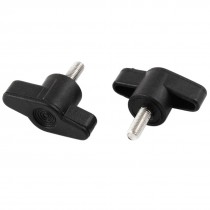 5mm Male Thread Diameter Black Plastic T Handle Clamping Knob 2 Pcs