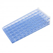 Clear Blue Plastic 50 Holes Detachable 15mm Centrifuge Tube Rack Holder