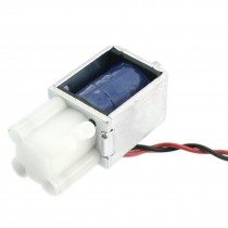 DC 12V 2-Pin Adapter 2-Outlet Open Frame Electromagnet Solenoid Valve