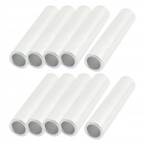 10 Pcs 14mm x 19mm Dia Silver Tone Passing Through Aluminum Connecting Tubes