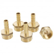 5 Pcs 20mm M Threaded 8mm OD Hose Tail PEX Pipe Adapter