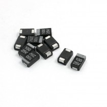 10pcs 7343 Case D 100uF 25V 7.3x4.3x3mm Black SMD SMT Tantalum Chip Capacitors