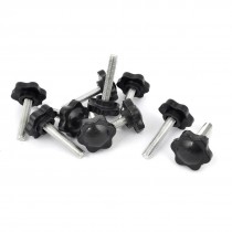 10pcs 25mm Star Head Dia Replacement 6mm x 30mm Clamping Screw Knob Grip