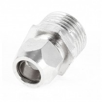 Silver Tone 4 5" Male Thread 2 5" Tube Air Pneumatic Quick Coupler Connector