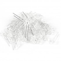 100 Pcs 3mm Round Clear Head Green Lamp Emitting Diode