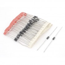 50 Pcs HER108 Black Axial Lead Polarized Rectifier Diodes 1500V 1A