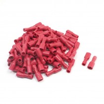 FDFD1-187 Red Female Spade Crimp Fully Insulated Terminals 22-16AWG 100 Pcs