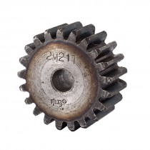 10mm x 46mm x 20mm Module 2 21 Teeth Metal Straight Spur Gear Wheel Gray