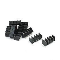 10Pcs Single Row 4P Wire Connector Screw Terminal Barrier Block 300V 20A
