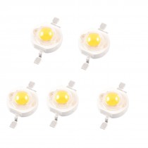 5 Pcs 0.75W High Power 100LM 2 Pin Warm White Light LED Lamp Diodes Blub Beads