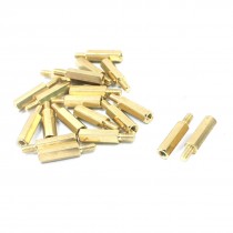 20 Pcs Male/Female Threaded Brass PCB Hexagon Standoff Spacer M3 x 15mm x 21mm