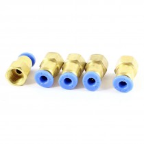 5 Pcs 1 8PT Female Thread 4mm Push in Joint Pneumatic Quick Fittings Connector