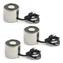 3PCS 25x20mm 5Kg Sucking Disc Lift Holding Electromagnet DC24V