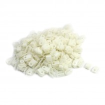 500 Pcs Ivory White Plastic U Clip Clamp for 5mm Cable Wire Hose Tube