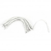 20 x White PCB Dual End Solder Type Jumper Wire 10cm for Solderless Breadboard