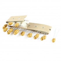 20PCS 4.7uF 50V 2 Pin Yellow Radial Dipped Tantalum Bead Capacitors