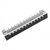 12-Position 600V 15A Dual Row Barrier Wiring Board Block Screw Terminal Strip