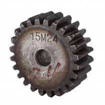Gray 8mm x 40mm x 15mm Module 1.5 24 Teeth Metal Straight Spur Gear Wheel