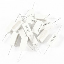 15 Pcs 5W Watt 4.7 Ohm 5% Ceramic Cement Power Resistor White