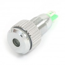 8mm Thread 2 Pin Metal Green LED Indicator Light Signal Lamp DC 24V 3A