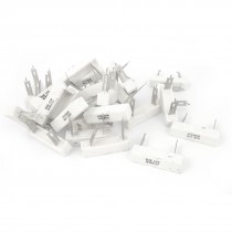30 Pcs 15W 1 Ohm 2 Pin DIP Mount Vertical Ceramic Cement Power Resistor