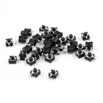 50 Pcs PCB Mounted Momentary 3-pin Tact Pushbutton Switch 4.5mmx4.5mmx3.8mm