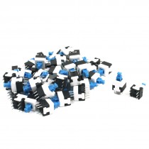 50Pcs 6 Pin Mounted 8mmx8mm Self-Locking Push Button Tact Switch