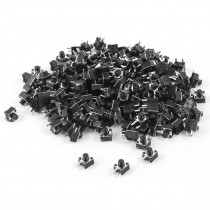 200 Pcs PCB Mount Momentary 3-pin Tact Round Pushbutton Switch 4.5mmx4.5mmx4.8mm